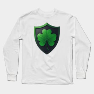 Three leaf Clover Shield Long Sleeve T-Shirt